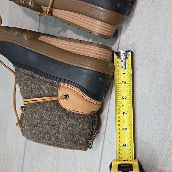 Sperry Women Quarter Salt WaterTide wool Rain Rubber Wedge Boots shoes sz 6.5M - Picture 12 of 14